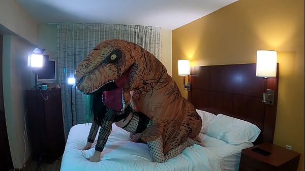 Dinosaur Fucks Goth Crossdresser